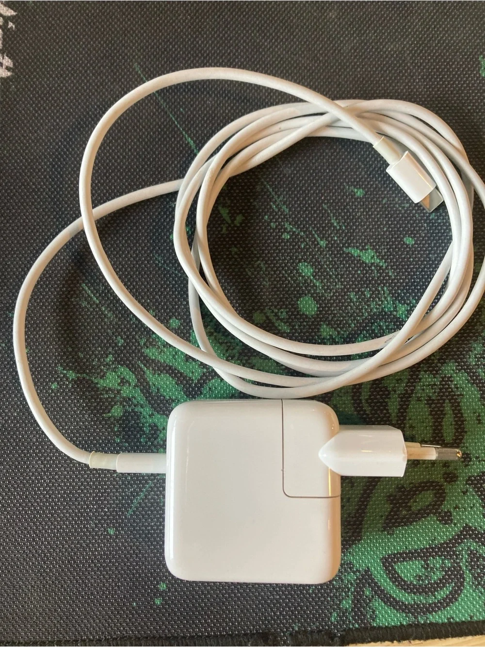 Apple White USB-C Power Adapter with Integrated Cable and Foldable Plug